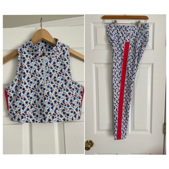 SOLID & STRIPED Other - Solid & striped workout set floral